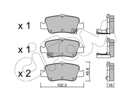 Гальмівні колодки зад. Toyota Auris 07-12/Corolla 13- (bosch) CIFAM 822-796-0