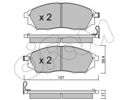 Гальмівні колодки пер. QX50/Q70/Q60/Navara/Qashqai/Murano/Pathfinder/Koleos 01- CIFAM 822-819-0 (фото 1)