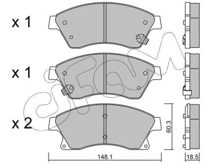 Гальмівні колодки пер. Aveo 11-/Astra J 09- (Bosch) CIFAM 822-838-0