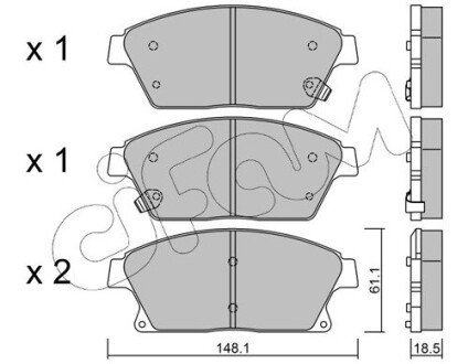 Гальмівні колодки пер. Zafira/Astra/Cruze/Volt 09- CIFAM 822-839-0