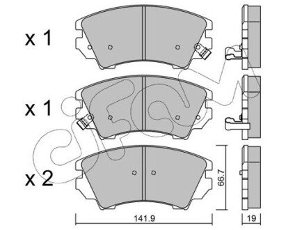 Гальмівні колодки пер. Opel Astra J 09-/Insignia 08- (Mando) CIFAM 822-842-0