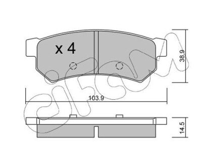 CHEVROLET Тормозные колодки задн.Lacetti,Daewoo Nubira CIFAM 822-846-0