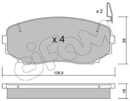 Гальмівні колодки пер. Mazda CX-7/CX-9 07- (sumitomo) CIFAM 822-872-0