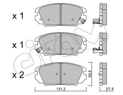 HYUNDAI колодки гальмівні передн.Sonata,Tucson,Grandeur 06- CIFAM 822-885-0