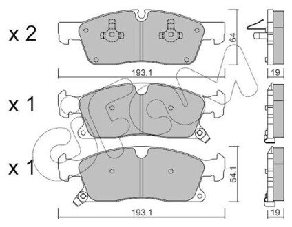 Гальмівні колодки пер. Grand Cherokee/W292//W166 10- CIFAM 822-927-0