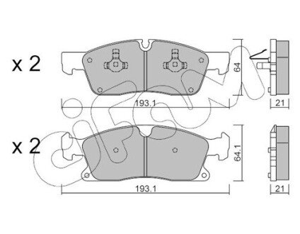 DB колодки гальм. передн. W166 CIFAM 822-927-4