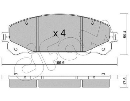 TOYOTA колодки гальмівні дискові Lexus CIFAM 822-938-0