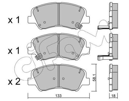 HYUNDAI Тормозные колодки передн.Accent 10-, KIA Rio III CIFAM 822-943-0