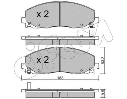 FIAT гальмівні колодки передн.Freemont,Chrysler Grand Voyager V,Lancia 2.0/3.6 11- CIFAM 822-946-0