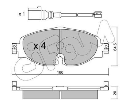 Гальмівні колодки пер. VW Golf VII 12- /Octavia III 12- (TRW) CIFAM 822-950-0K (фото 1)
