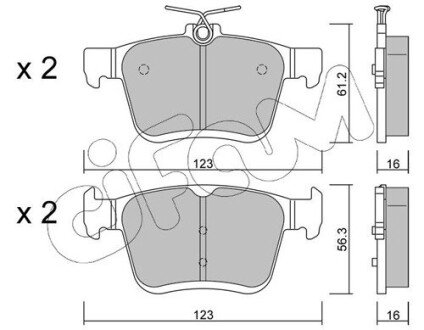 VW гальмів.колодки задн.Audi A3,Golf VII,Touran 12- CIFAM 822-951-0