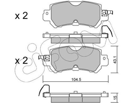 MAZDA Гальмівні колодки задн.CX-5 11- CIFAM 822-970-0