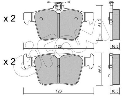 VW Тормозн.колодки задн.Audi A3,Golf VII,Touran 12- CIFAM 822-981-0