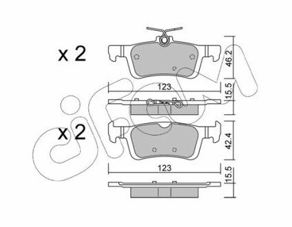 PEUGEOT Тормозные колодки задн.308 13- CIFAM 822-986-0