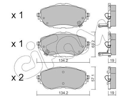 Гальмівні колодки пер. Auris/Corolla (13-18) CIFAM 822-998-0