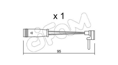 DB датчик гальм. колодок. 203, 204, 211, 220 (1шт.) CIFAM SU.129