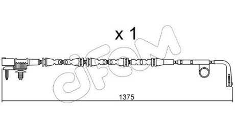 LAND ROVER датчик зносу передн. гальм. колодок CIFAM SU.315