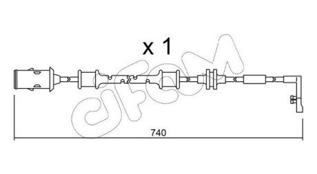 OPEL датчик гальм. колодок Astra G 98- CIFAM SU.318 (фото 1)