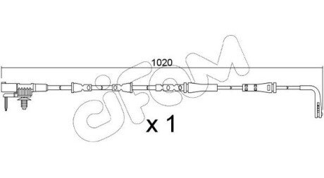 JAGUAR Датчик зносу гал. колодок (перед.) XF 2.0 15- CIFAM SU.393