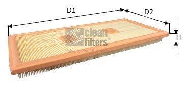 Фільтр повітряний MB E-CLASS (W212)/C-CLASS (W204) 3.5 11- CLEAN FILTERS MA3481