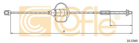 Трос ручного гальма FOCUS 01-05 COFLE 105360