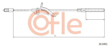 Трос ручного гальма перед. Ford Kuga 08- (360) COFLE 10.5451