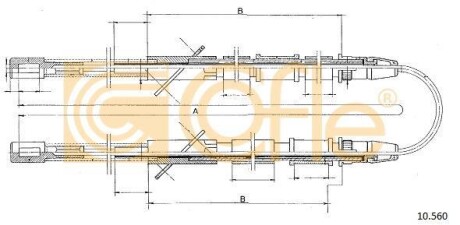Фото трос ручника COFLE 10.560 Трос ручника COFLE 10.560