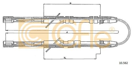 Фото трос ручника COFLE 10.562 Трос ручника COFLE 10.562