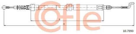 Трос ручного гальма зад. COFLE 10.7393