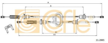 Трос перемикання передач COFLE 112885