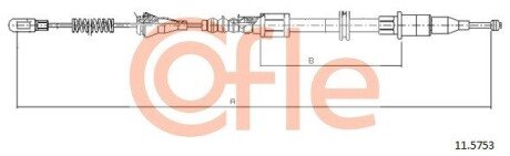 Трос ручника COFLE 11.5753