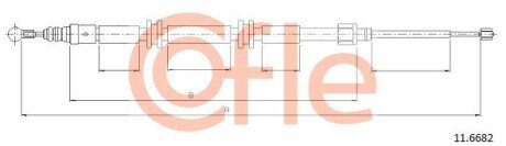 Трос ручного гальма зад. Kangoo 08- Л.=Пр. (1760/920) COFLE 11.6682