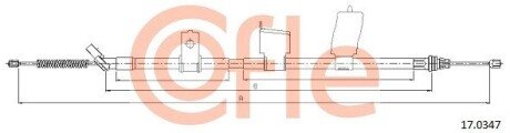 Трос ручного гальма зад. KOLEOS 07- Л. (1760/1580) COFLE 17.0347