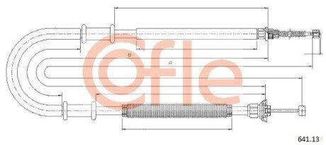 Трос ручного гальма лівий Fiat Doblo 1.2-1.9JTD 03 COFLE 64113