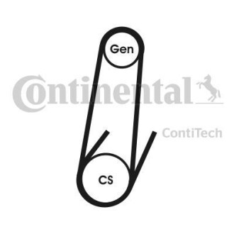 Доріжковий пас Contitech 4PK592ELAST