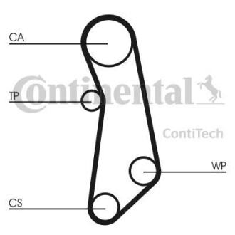 Комплект ГРМ (ремінь + ролик) Contitech CT1114K1