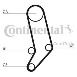 Комплект ГРМ, пас+ролик+помпа Contitech CT939WP5
