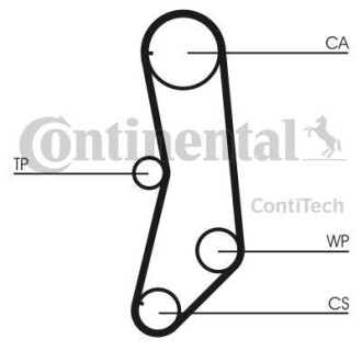Комплект ГРМ (ремінь + ролик) Contitech CT997K1