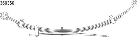 Ресора задня Mitsubishi L200 05-15 (к-кт 5 листів) (70/515/685) CS Germany 10.360.350.00
