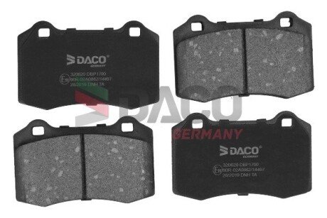 Колодки гальмівні дискові пер. DACO Germany 320620