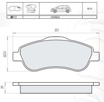 DAFMI INTELLI HONDA колодки гальмівні передні CR-V 07- DAFMI / INTELLI D512E