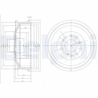 Гальмівний барабан Delphi BF153 (фото 1)