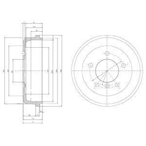 DB барабан гальмівний задній 207-210 230X42 Delphi BF168
