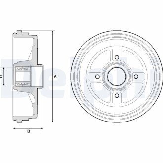 RENAULT барабан гальмівний з підшипн.Clio III 05- Delphi BFR496