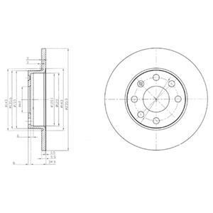 OPEL диск гальмівний передній KADETT E 1.0-1.3 Delphi BG2149