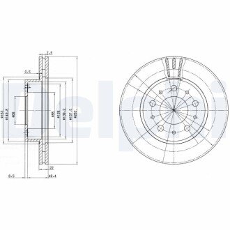 VOLVO диск гальмівний передній 740-760,940-960 Delphi BG2425C