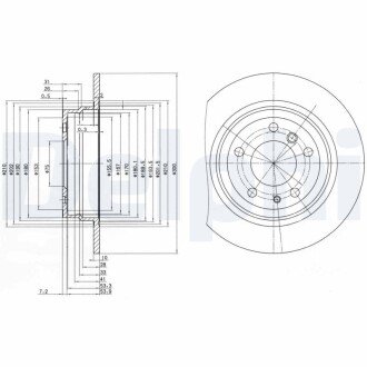 Гальмівний диск Delphi BG2431