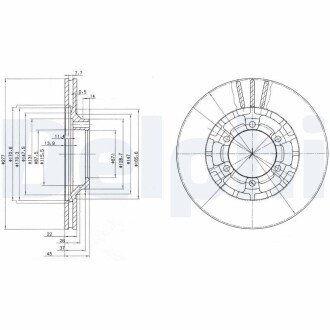 Гальмівний диск Delphi BG2561