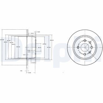 Диск гальмівний OPEL Astra/Vectra "R D=260mm "91-01 Delphi BG2635