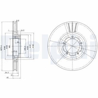 Гальмівний диск Delphi BG2663